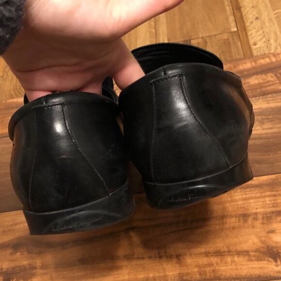 Salvatore Ferragamo Black Leather Loafers main image 10